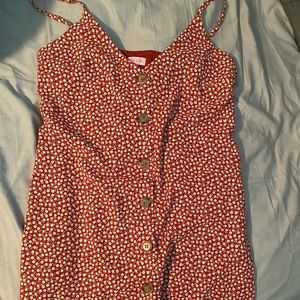 Ditzy floral spaghetti button down dress!